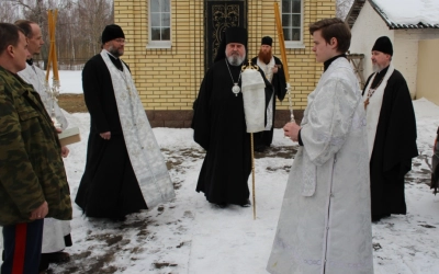 Литургия архиерейским чином в Лазареву субботу в поселке Горный