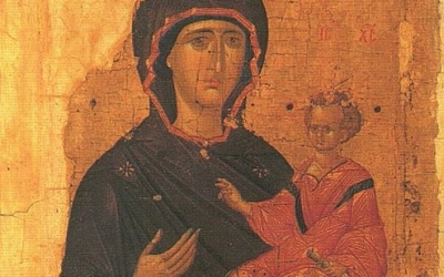 Богоматерь Одигитрия. Византия. 1-ая четверть XV в.
