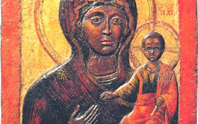 Влахернская икона. Воскомастика. XIII – XIV в. Успенский собор Московского Кремля.