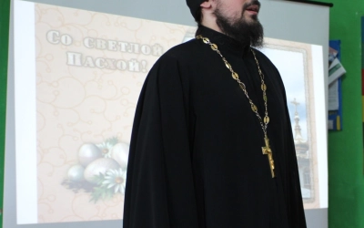 Пасхальная встреча со школьниками в деревне Касня