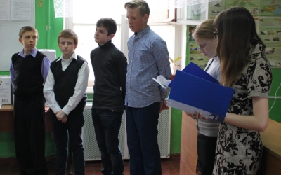 Пасхальная встреча со школьниками в деревне Касня