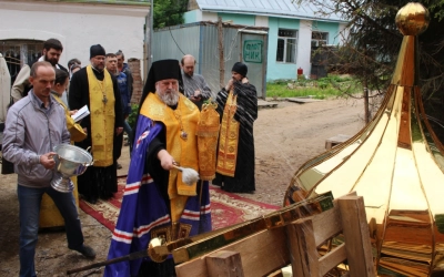 установка купола и креста