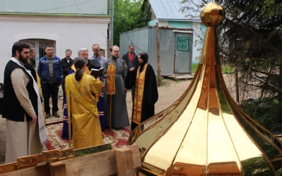 установка купола и креста