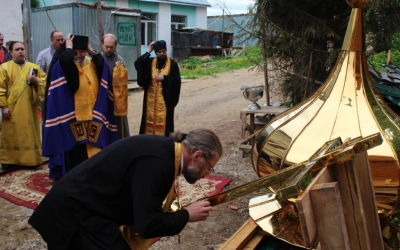 установка купола и креста