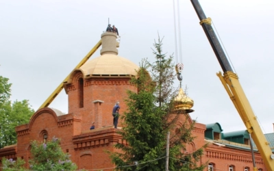 установка купола и креста