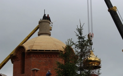 установка купола и креста