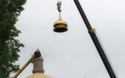 установка купола и креста