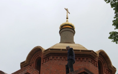 установка купола и креста