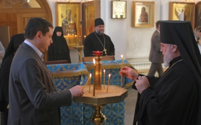 Губернатор в Спасо-Богородицком монастыре