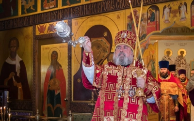 Литургия в Ильинском храме города Выборга