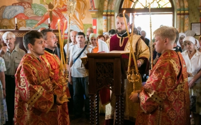 Литургия в Ильинском храме города Выборга