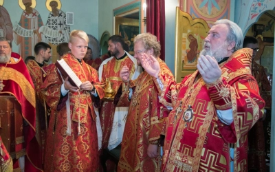 Литургия в Ильинском храме города Выборга