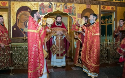 Литургия в Ильинском храме города Выборга