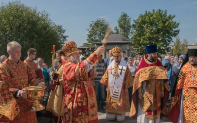 Литургия в Ильинском храме города Выборга