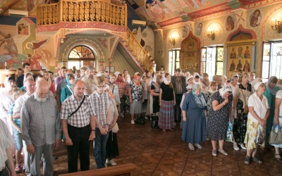 Литургия в Ильинском храме города Выборга