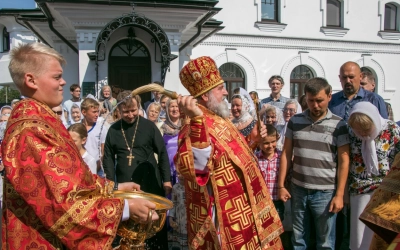 Литургия в Ильинском храме города Выборга