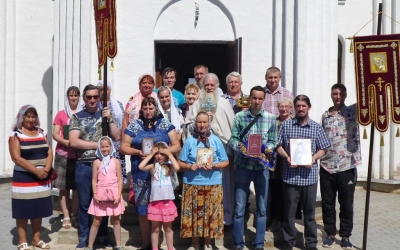 Литургия в деревне Устье