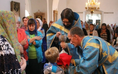 Божественная литургия в день Успения Божией Матери