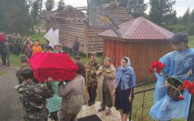 Перезахоронение останков советских воинов