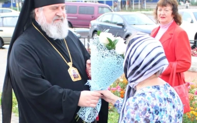 освящение престола Казанского храма города Гагарин в честь Священноисповедника Владимира Хираско