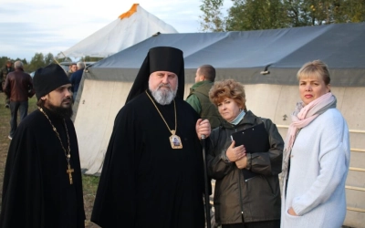 Епископ Сергий посетил торжественное мероприятие Закрытие полевого сезона «Вахты Памяти – 2018»