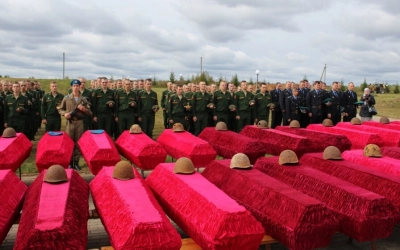 Епископ Сергий принял участие в церемонии перезахоронения красноармейцев