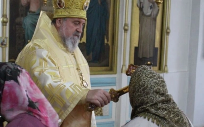 Божественная литургия в Свято-Троицком кафедральном соборе, в день памяти прпп. Сергия и Германа Вал