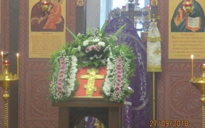 Божественная литургия в Тихвинском храме города Гагарин