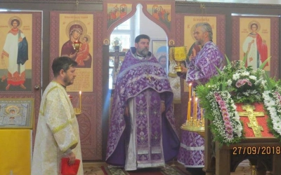Божественная литургия в Тихвинском храме города Гагарин