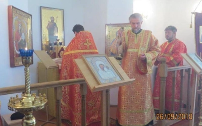 В храме-часовне Иоанна Предтечи г. Гагарин состоялась Пасхальная Божественная литургия