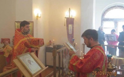 В храме-часовне Иоанна Предтечи г. Гагарин состоялась Пасхальная Божественная литургия