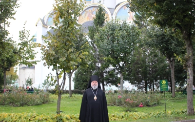 Епископ Сергий принял участие в вечернем богослужении, в канун дня преставления преподобного Сергия,