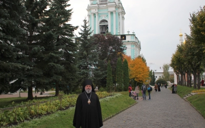 Епископ Сергий принял участие в вечернем богослужении, в канун дня преставления преподобного Сергия,