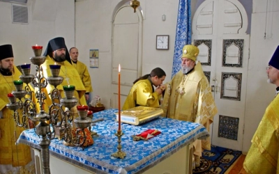 Епископ Сергий совершил Божественную литургию в Свято-Троицком кафедральном соборе г. Вязьма, в день