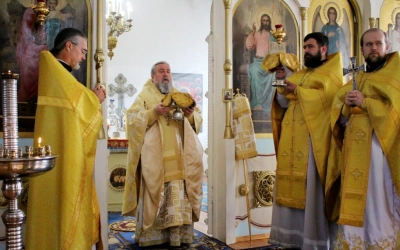 Епископ Сергий совершил Божественную литургию в Свято-Троицком кафедральном соборе г. Вязьма, в день