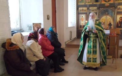 Выездная служба в Храме Богоявления Господня деревни Соколино Сычёвского района