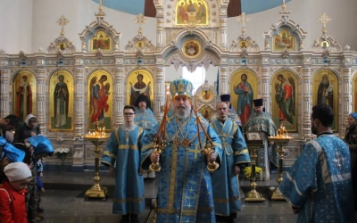 Епископ Сергий возглавил Божественную литургию в Спасо-Богородицком Одигитриевском женском монастыре