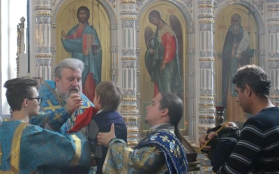 Епископ Сергий возглавил Божественную литургию в Спасо-Богородицком Одигитриевском женском монастыре