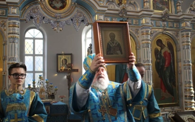 Епископ Сергий возглавил Божественную литургию в Спасо-Богородицком Одигитриевском женском монастыре