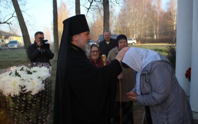 Преосвященный епископ Сергий, совершил великое освящение храма в честь Вознесения Господня