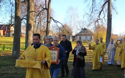 Преосвященный епископ Сергий, совершил великое освящение храма в честь Вознесения Господня