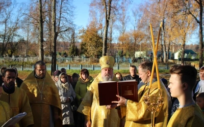 Преосвященный епископ Сергий, совершил великое освящение храма в честь Вознесения Господня