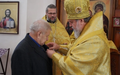 Преосвященный епископ Сергий, совершил великое освящение храма в честь Вознесения Господня