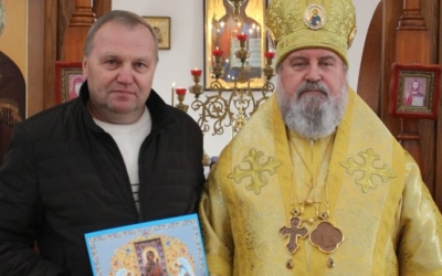 Преосвященный епископ Сергий, совершил великое освящение храма в честь Вознесения Господня