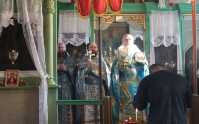 Праздничная служба в Спасо-Преображенском Храме села Никольская Слобода Новодугинского района