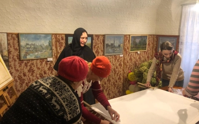 первое занятие по иконописи и золотному шитью