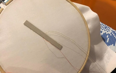 первое занятие по иконописи и золотному шитью