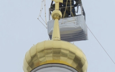 освящение и установка накупольных крестов Благовещенского собора