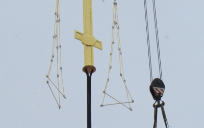 освящение и установка накупольных крестов Благовещенского собора