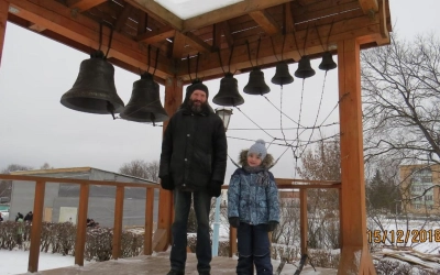 освящение и установка накупольных крестов Благовещенского собора